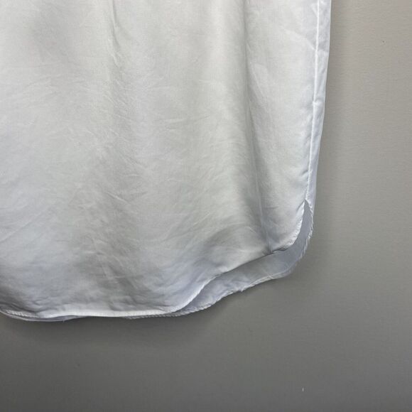 H by HALSTON Dress Womens Medium M White Off Shoulder Georgia Cove Lyocell - Picture 5 of 10